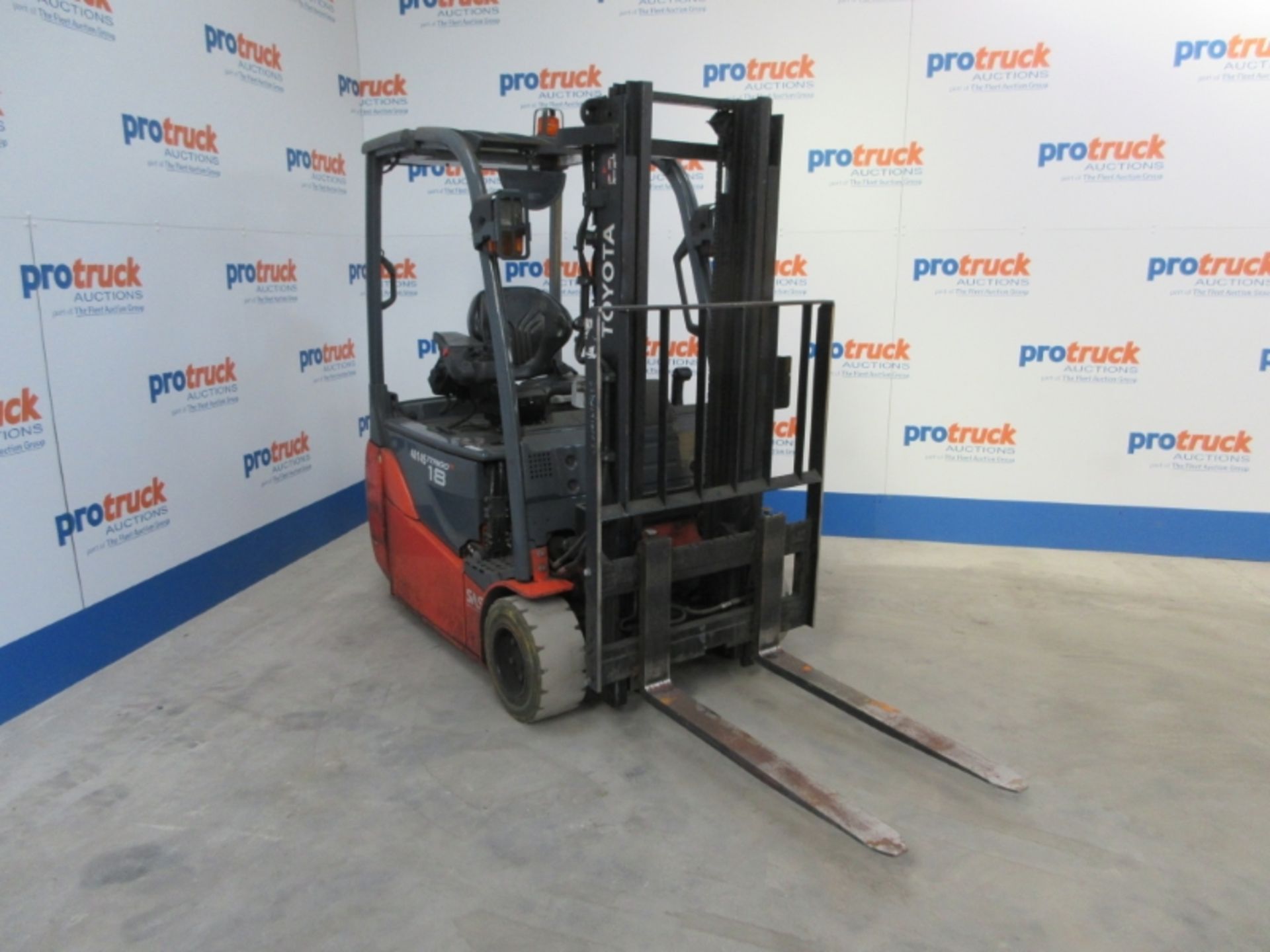 TOYOTA 8FBET18 Plant Electric - VIN: 8FBET18E10911 - Year: 2012 - . Hours - Duplex 3M Forklift, - Image 2 of 7