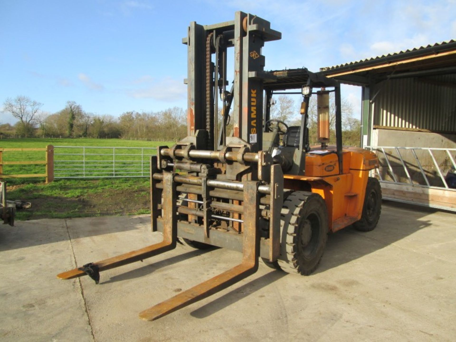 SAMUK RY100D Plant Diesel - VIN: 070824450 - Year: 2007 - 1,450 Hours - Duplex 3.3M Forklift,