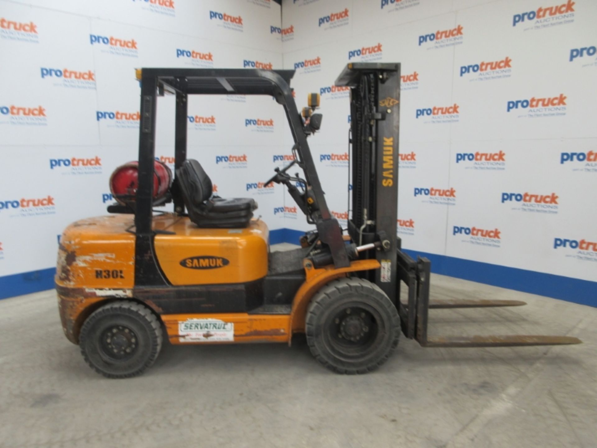 SAMUK H30L Plant LPG / CNG - VIN: 061123954 - 4,157 Hours - Triplex 4.6M Forklift, Sideshift, R.D.L - Image 6 of 9