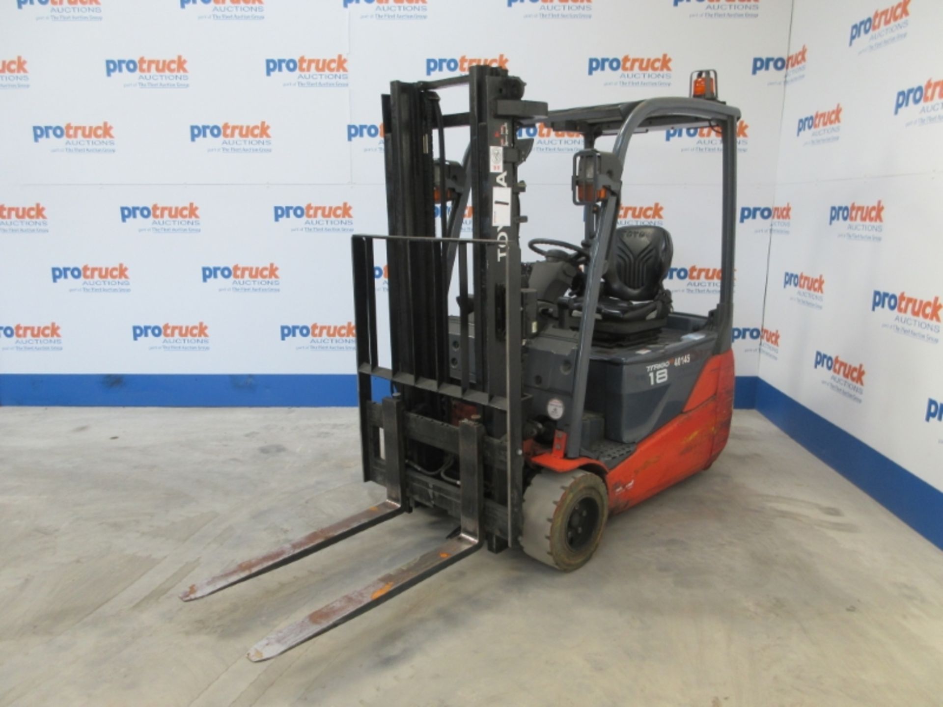 TOYOTA 8FBET18 Plant Electric - VIN: 8FBET18E10911 - Year: 2012 - . Hours - Duplex 3M Forklift,