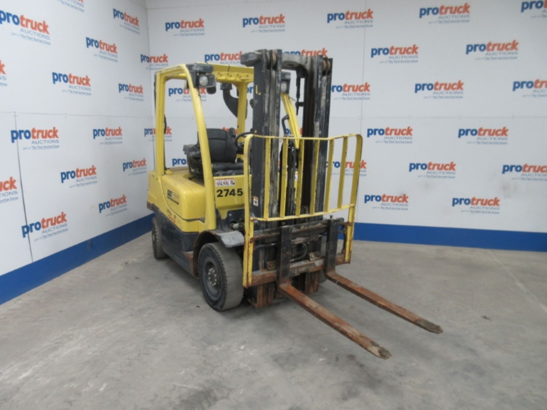 HYSTER TRIPLEX DIESEL FORKLIFT, SIDESHIFT, HOURS:8096 - Image 2 of 7