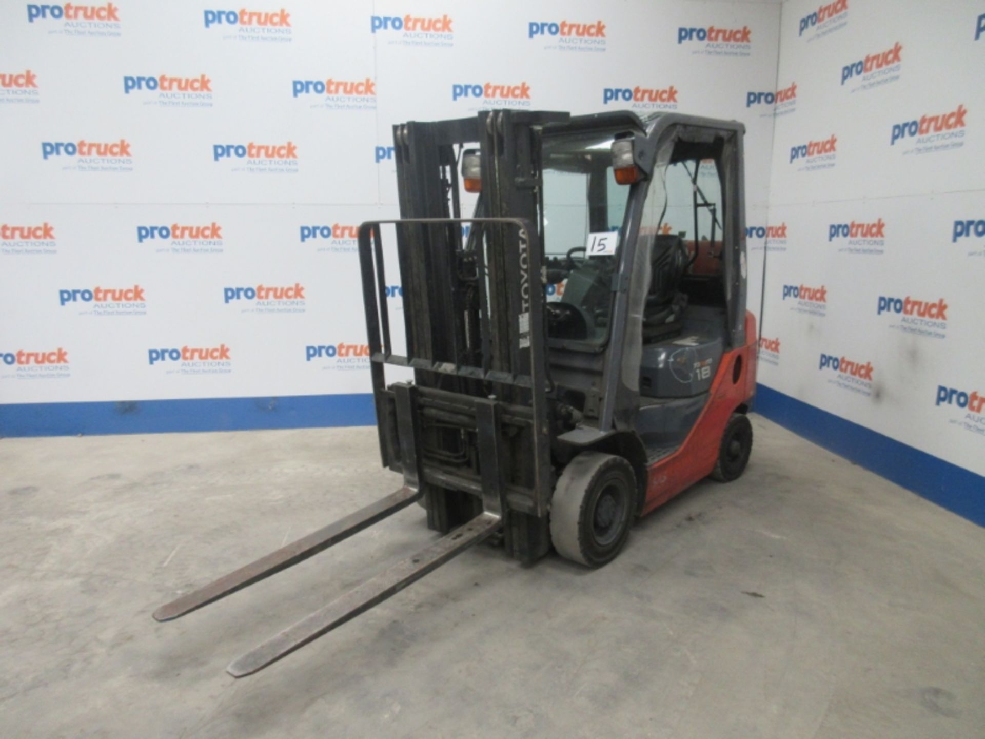 TOYOTA 02-8FGF18 Plant LPG / CNG - VIN: 8FGF18E61927 - Year: 2016 - 10,230 Hours - Triplex Forklift,