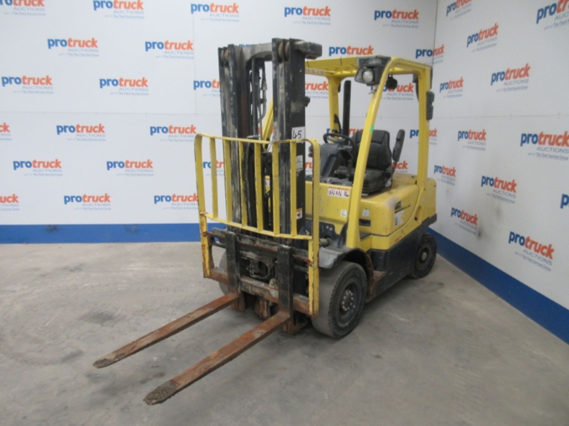 HYSTER TRIPLEX DIESEL FORKLIFT, SIDESHIFT, HOURS:8096