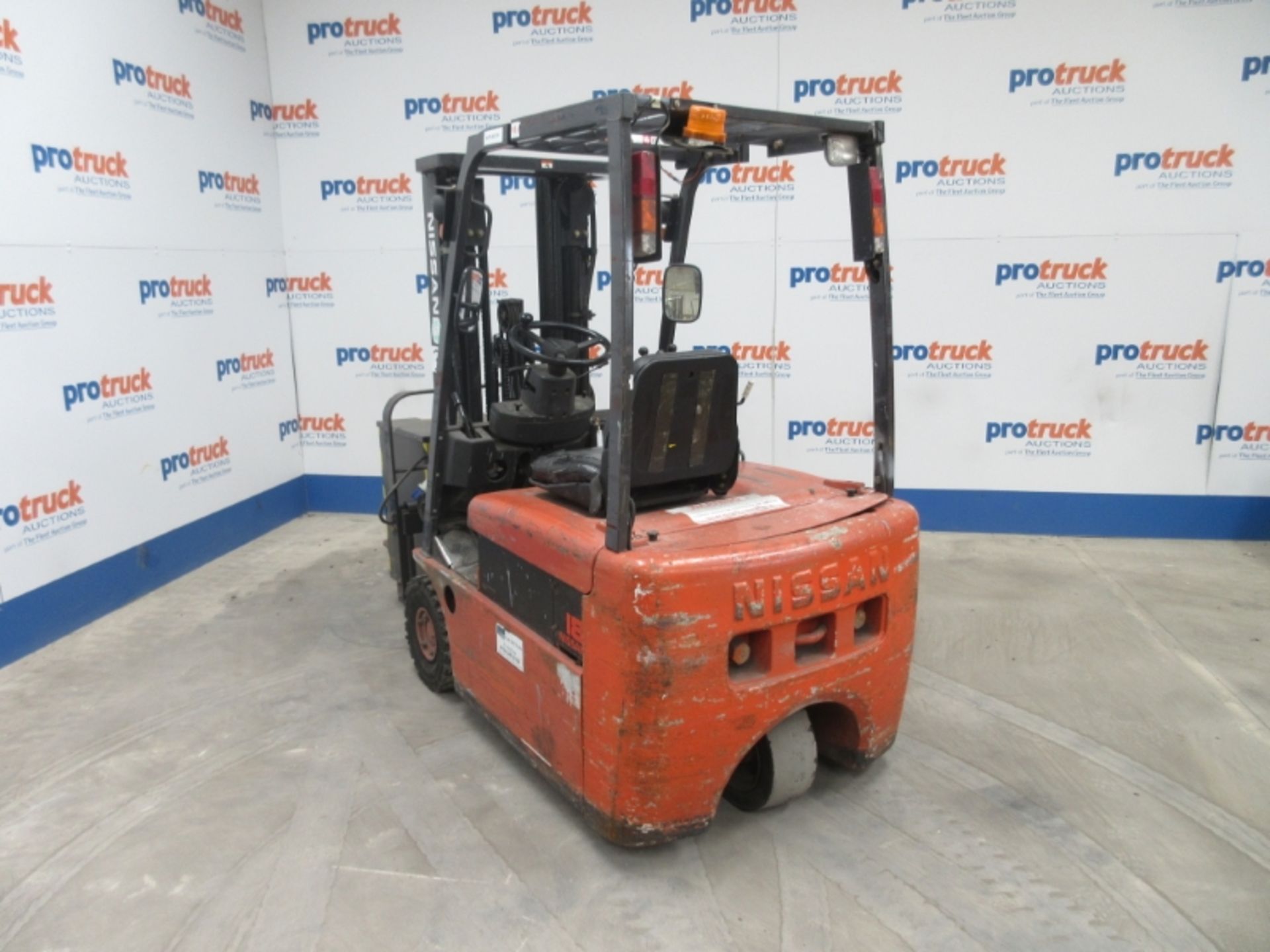 NISSAN N01L18HQ Plant Electric - VIN: 710042 - 5,535 Hours - Triplex Forklift, Sideshift, Charger, - Image 3 of 7