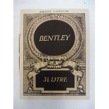 A Bentley 3 1/2 litre brochure - abridged particulars.