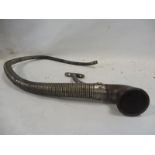 A boa constrictor horn with bracket, maker's plate stating British manufacturer, no bulb.