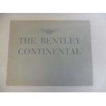 A rare Bentley Continental sales brochure.