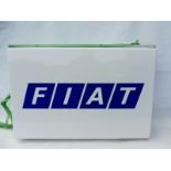 A Fiat double sided illuminated lightbox, in good condition, 38 3/4" wide by 25 3/4" high x 10"