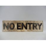 An original aluminium 'No Entry' sign, 26 x 7".