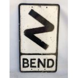 A Z-bend rectangular aluminium road sign, 12 x 21".