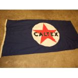 A Caltex garage forecourt flag, 100 x 30".