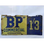 A BP Commercial Guaranteed rectangular enamel sign, 36 x 18".