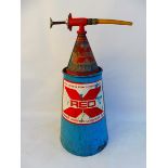 A Redex Upper Cylinder Lubricant conical gun on forecourt stand.