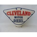 A rare Cleveland Motor Diesel glass petrol pump globe, in excellent condition.