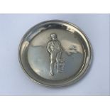 A John Bull embossed circular pin tray.