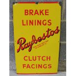 A Raybestos Clutch Linings rectangular enamel sign in very good condition, with good gloss, 18 x