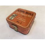 A John Bull tyre repair kit for small cars and motorcycles, no. 2, with partial contents.