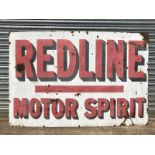 A large Redline Motor Spirit rectangular enamel sign by Franco, 72 x 48".