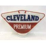 A Cleveland Premium glass petrol pump globe in good condition save very minor fading.