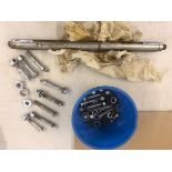 A believed newly made Frazer Nash counter shaft and a selection of bolts and fittings to fit