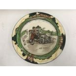 A Royal Doulton circular motoring related plate titled 'Room for one', no. D2406.