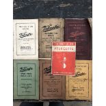 A small selection of Velocette related literature including instruction books and spare parts lists.