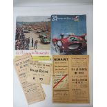 Two Le Mans 24 Hours programmes for 1958 and 1960, the former bearing signatures to the front