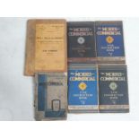 Five early Morris Commercial Instruction Books and a War Office User Handbook for commercial