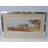 AFTER MONTAUT - a large framed and glazed print titled Coupe des Voiturettes 1908, 41 x 25 3/4".