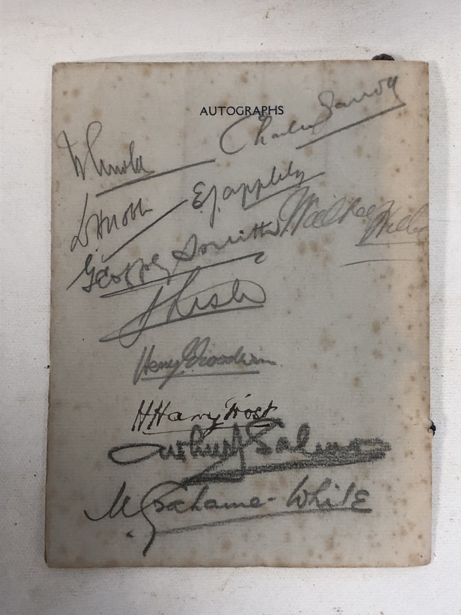 A Fellowship of The Motor Industry First Annual Dinner, October 1936, with signatures on the back - Image 2 of 2