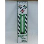 A Duckham's Adcoids black and white enamel thermometer, in excellent condition and with good colour,