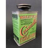 A Wakefield Castrollo Upper Cylinder Lubricant rectangular pint can, in good condition.