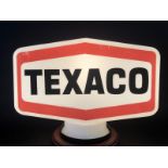 A Texaco plastic petrol pump globe, one small chip to neck.