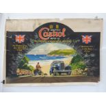 A rare and early Wakefield Castrol Motor Oil pictorial advertising poster - The Gateway to