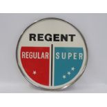 A Regent Regular/Super circular tin advertising sign, in excellent bright condition, 18 1/4"