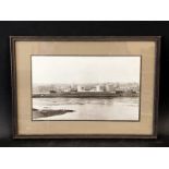 A framed original photograph of the Pratts Refinery at Berwick-upon-Tweed, probably a photograph
