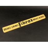 A Fibrax Brake Linings and Brake Blocks shelf strip.