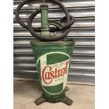 An early Wakefield Castrol Motor Oil forecourt greaser with unusual lettering to the reverse - Grand