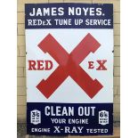 A Redex rectangular enamel sign advertising James Noyes Redex Tune-Up Service, in quite superb