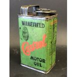 A Wakefield Castrol Motor Oil rectangular quart oil can with Gearease image to each side, good