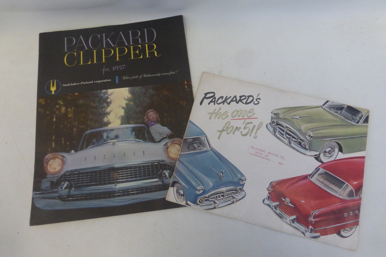 Two Packard sales brochures, 1951 and 1957.