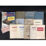 A quantity of Morris handbooks and various other publications including The Autocar London Show