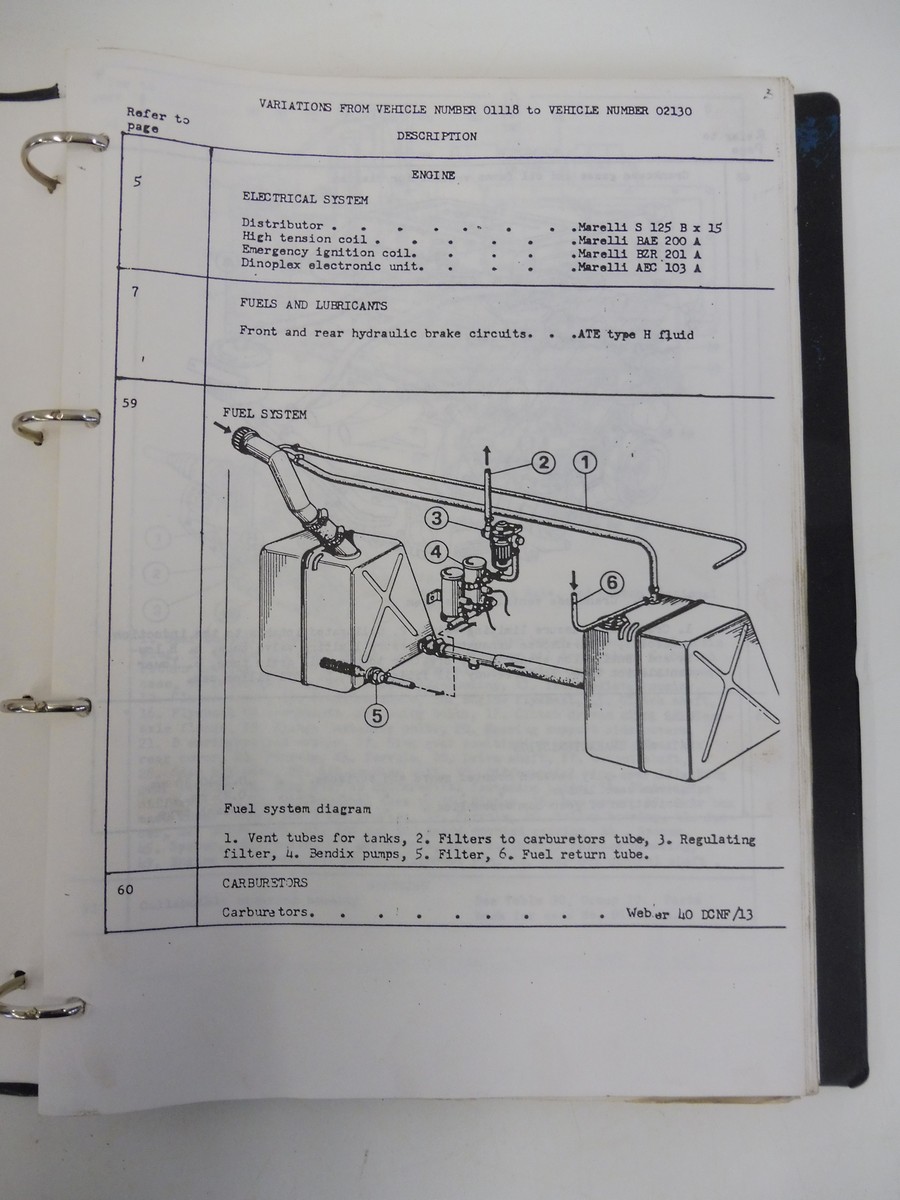 A Ferrari Dino 240GT original workshop manual. - Image 3 of 3