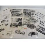 A collection of original photographs showing the Jowett trade stand at one of the motor shows from
