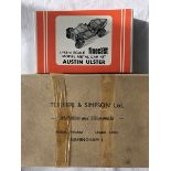 A boxed Wills Fine Cast 1:43 scale model metal car kit of an Austin Ulster and various other scale