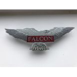 A rare Falcon part enamel radiator badge.