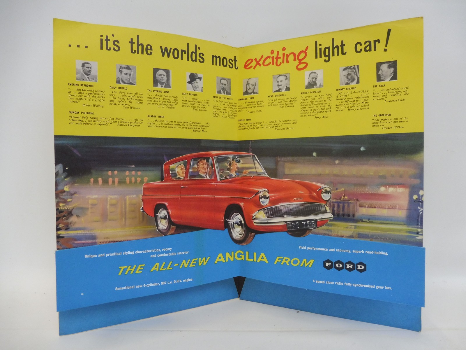 A 1959 Anglia '105E' pop-up brochure.