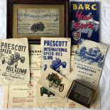 Two early Prescot Hill Climb programmes, May 1946 and September 1948 plus a BARC Yearbook 1953, a