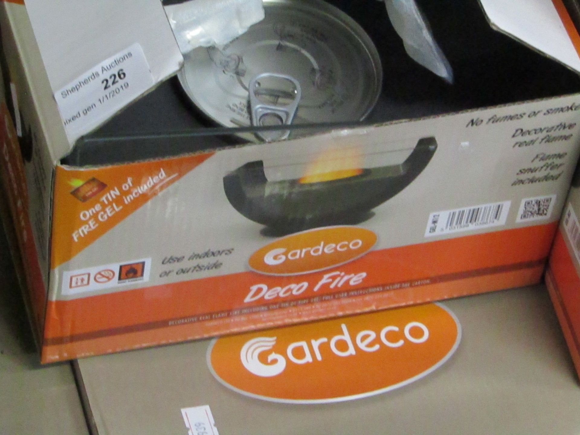 Gardeco deco fire gel burner. New & boxed.