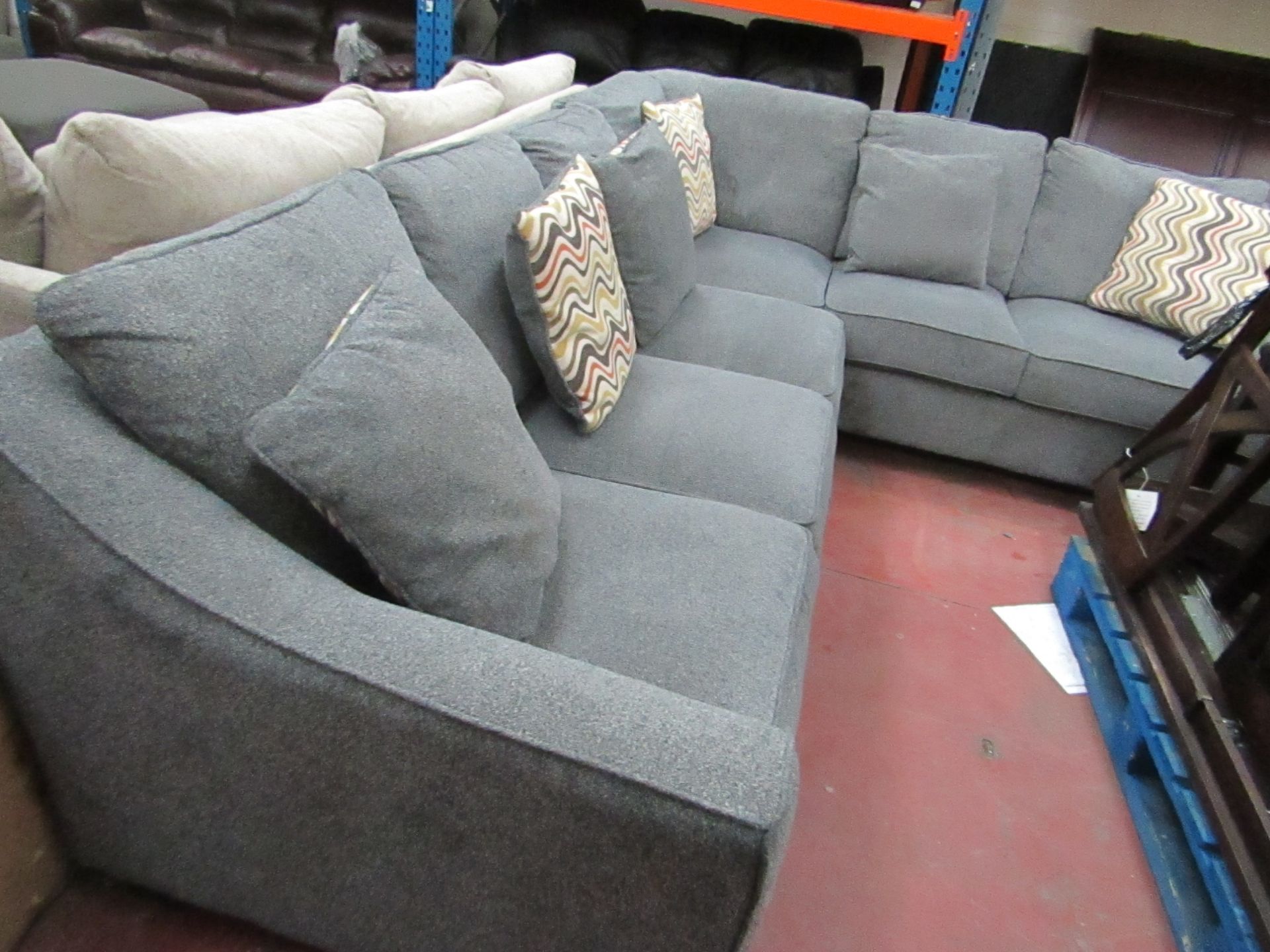 Costco Grey Speckled 6 seater Corner fabric sofa, RRP Circa £1500